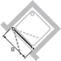 Hüppe 4-Eck-Schwingtür Design Pure BxH: 80 Cm X 190 Cm Silber Matt -Villeroy Verkaufe 01785 2438 HPUV18P06MAE 21 1