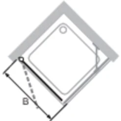 Hüppe 4-Eck-Schwingtür Design Pure BxH: 80 Cm X 190 Cm Silber Matt -Villeroy Verkaufe 01785 2438 HPUV28P06MAE 22 1