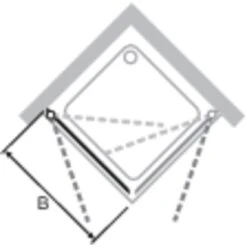 Hüppe 4-Eck-Schwingtür Design Pure BxH: 80 Cm X 190 Cm Silber Matt -Villeroy Verkaufe 01785 2438 HPUV38P06MAE 23 1