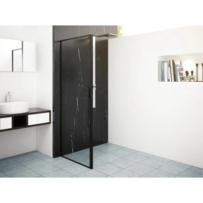 Baliv Seitenwand Für Duschkabine DUK-90.91W 90 Cm X 195 Cm Schwarz 2 Baliv Seitenwand Für Duschkabine DUK-90.91W 90 Cm X 195 Cm Schwarz – Bild 2