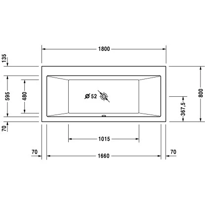 Duravit Badewanne Vero 180 Cm X 80 Cm Einbauversion 2 Rückenschrägen Weiß 2 Duravit Badewanne Vero 180 Cm X 80 Cm Einbauversion 2 Rückenschrägen Weiß – Bild 2