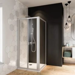 Breuer Falttür Fara Für Nische Oder Seitenwand Alu Silber Matt 80 Cm