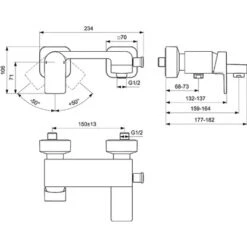 Ideal Standard Badearmatur Edge Aufputz Chrom 11 Ideal Standard Badearmatur Edge Aufputz Chrom -Villeroy Verkaufe 188735 3049 6