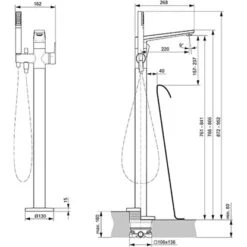 Ideal Standard Badearmatur Tonic II Chrom -Villeroy Verkaufe 188775 3049 7