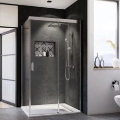 Breuer Seitenwand Für Schiebetür Panorama Chrom Klarglas 80 Cm