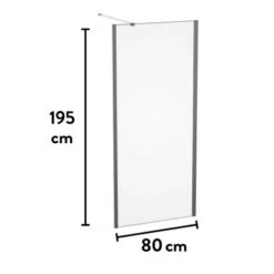 Baliv Seitenwand Für Duschkabine DUK-80.60W 80 Cm X 195 Cm Chrom -Villeroy Verkaufe 250312111062 VM01 190221 L