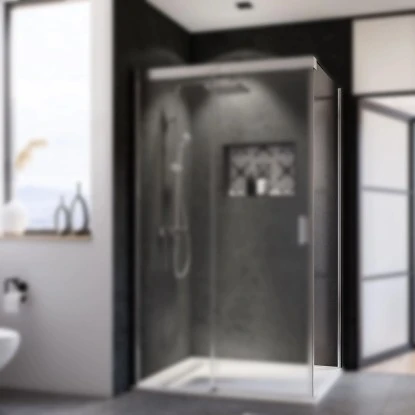 Breuer Seitenwand Für Schiebetür Panorama Chrom Klarglas 90 Cm 2 Breuer Seitenwand Für Schiebetür Panorama Chrom Klarglas 90 Cm – Bild 2