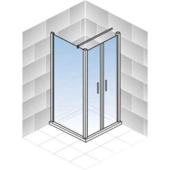 Schulte ExpressPlus Pendeltür AlexaStyle2.0 Alunatur 90x90x192cm -Villeroy Verkaufe 32020 2053 4060991037603 5