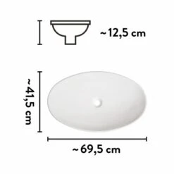Baliv Aufsatzwaschbecken WBA-7060 Oval 70 Mm X 42 Cm -Villeroy Verkaufe 4007874000781 VM01 170621