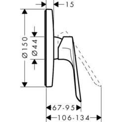 Hansgrohe Einhebel-Brausearmatur Logis E Unterputz Chrom -Villeroy Verkaufe 4011097834238 2744 2