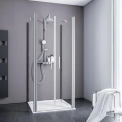 Schulte Pendeltür Als U-Kabine Alexa Style 2.0 Alu-Natur 192 Cm X 90 Cm