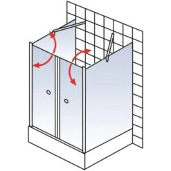 Schulte Pendeltür Als U-Kabine Alexa Style 2.0 Alu-Natur 192 Cm X 90 Cm -Villeroy Verkaufe 4060991018664 2053 AI 02