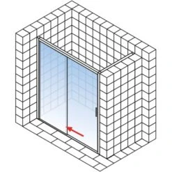 Schulte Schiebetür Mit Festelement Links Für Nischen MasterClass BxH 160x200 Cm -Villeroy Verkaufe 4060991028854 2053 04