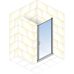 Schulte ExpressPlus Drehtür Sunny In Nische 180 X 80 Cm Alu Natur -Villeroy Verkaufe 4060991055218 2053 5