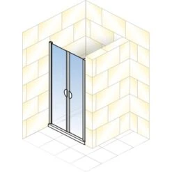 Schulte ExpressPlus Pendeltür Sunny In Nische 180x75cm Alu Natur -Villeroy Verkaufe 4060991055256 2053 5