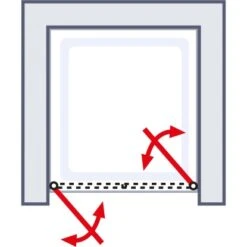 Schulte ExpressPlus Pendeltür Sunny In Nische 180x75cm Alu Natur -Villeroy Verkaufe 4060991055256 2053 6