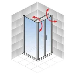 Schulte Sunny Pendeltür Mit Seitenwand 80 X 90 X 180 Cm Weiß -Villeroy Verkaufe 4060991064104 5