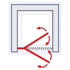 Schulte MasterClass Drehtür An Nebenteil Für Nische 90 X 200 Cm Chromoptik -Villeroy Verkaufe 4060991069031 3