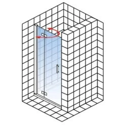Schulte MasterClass Drehtür An Nebenteil Für Nische 90 X 200 Cm Chromoptik -Villeroy Verkaufe 4060991069031 4