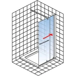 Schulte Walk In Schiebetür Toura Rollen 200 X 120 Cm Schwarz Klar Hell Festel. R -Villeroy Verkaufe 4060991069871 2053 6