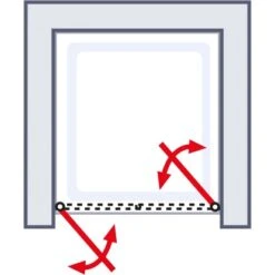Schulte ExpressPlus Pendeltür In Nische Garant 2.0 Mattschwarz 200 Cm X 90 Cm -Villeroy Verkaufe 4060991076350 2053 AI 01