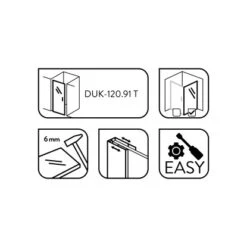 Baliv Seitenwand Für Duschkabine DUK-90.91W 90 Cm X 195 Cm Schwarz 20 Baliv Seitenwand Für Duschkabine DUK-90.91W 90 Cm X 195 Cm Schwarz -Villeroy Verkaufe 4250312111031 WEB02 270521