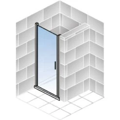 Schulte Youngline Drehtür Für Nische Chromoptik Dekor Cubic -Villeroy Verkaufe 439638 4081 2