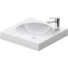Duravit Aufsatzwaschbecken Architec 50 Cm Weiß Geschliffen Mit Hahnloch Links