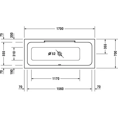 Duravit Badewanne DuraStyle 170 Cm X 70 Cm Rückenschräge Rechts Weiß 2 Duravit Badewanne DuraStyle 170 Cm X 70 Cm Rückenschräge Rechts Weiß – Bild 2