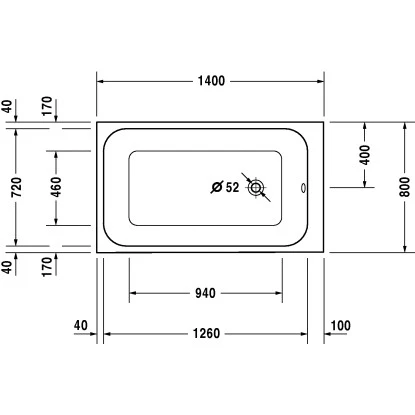 Duravit Badewanne DuraStyle 140 Cm X 80 Cm Einbauversion Weiß 2 Duravit Badewanne DuraStyle 140 Cm X 80 Cm Einbauversion Weiß – Bild 2