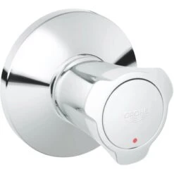 Grohe UP-Ventil Oberbau Costa Chrom Markierung Rot Mit Schubrosette
