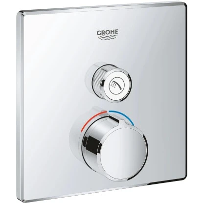 Grohe Unterputzmischer SmartControl Mit 1 Absperrventil Chrom Eckig 1 Grohe Unterputzmischer SmartControl Mit 1 Absperrventil Chrom Eckig