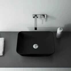 Maximus Aufsatzwaschbecken 45,5 Cm Reni Keramik Schwarz -Villeroy Verkaufe 5907546859640 4807 3