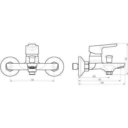 Schütte Badewannenarmatur Vico Chrom 2 Schütte Badewannenarmatur Vico Chrom – Bild 2