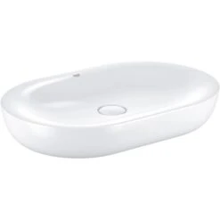 Grohe Aufsatzwaschbecken Essence 60 Cm Alpinweiß Hahnloch Überlauf PureGuard