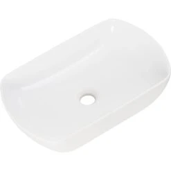 Fackelmann Aufsatzbecken Oval 50 Cm Weiß