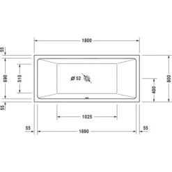 Duravit Badewanne Vero Air 180 Cm X 80 Cm 7 Duravit Badewanne Vero Air 180 Cm X 80 Cm -Villeroy Verkaufe 947044 4123 700413D