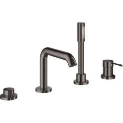 Grohe Einhand-Wannenkombination 4-Loch Essence Hard Graphite
