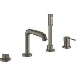 Grohe Einhand-Wannenkombination 4-Loch Essence Hard Graphite Gebürstet
